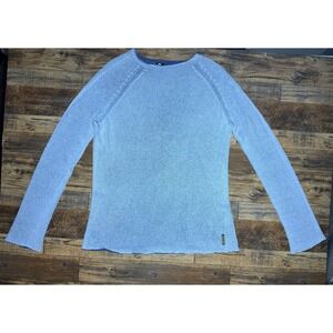 XXL Armani Jeans Sweater Women's‎ Blue Long Sleeve Knit Pullover Top